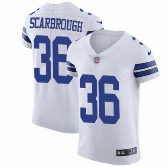 Men's Nike Dallas Cowboys #36 Bo Scarbrough White Vapor Untouchable Elite Player NFL Jersey - Ujersey