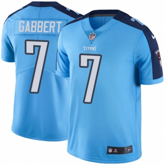 Youth Nike Tennessee Titans #7 Blaine Gabbert Limited Light Blue Rush Vapor Untouchable NFL Jersey - Ujersey
