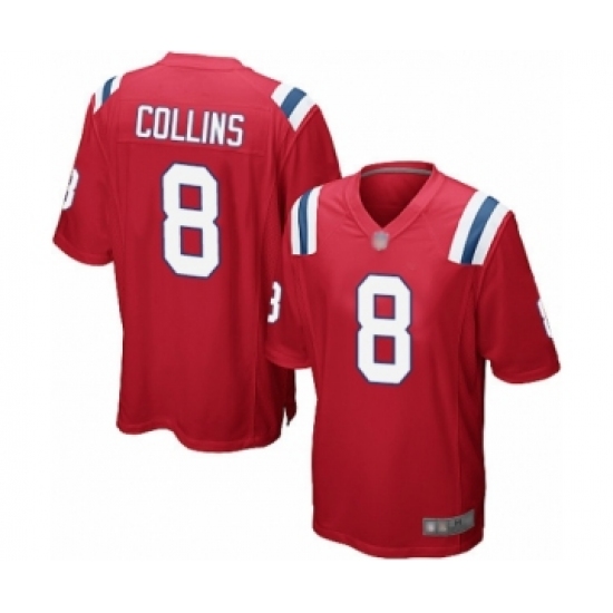 Men's New England Patriots #8 Jamie Collins Game Red Alternate Football Jersey - Ujersey