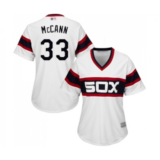 Women's Chicago White Sox #33 James McCann Replica White 2013 Alternate Home Cool Base Baseball Jersey - Ujersey