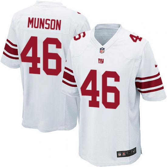Men's Nike New York Giants #46 Calvin Munson Game White NFL Jersey - Ujersey