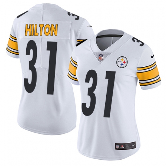 Women's Nike Pittsburgh Steelers #31 Mike Hilton White Vapor Untouchable Elite Player NFL Jersey - Ujersey