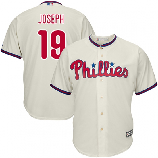 Youth Majestic Philadelphia Phillies #19 Tommy Joseph Replica Cream Alternate Cool Base MLB Jersey - Ujersey