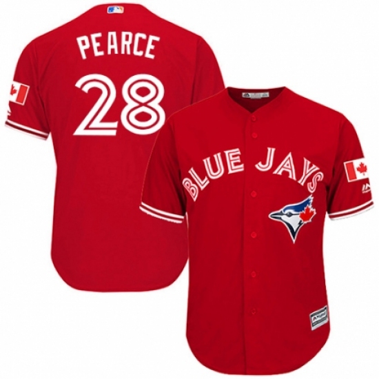 Youth Majestic Toronto Blue Jays #28 Steve Pearce Replica Scarlet Alternate MLB Jersey - Ujersey