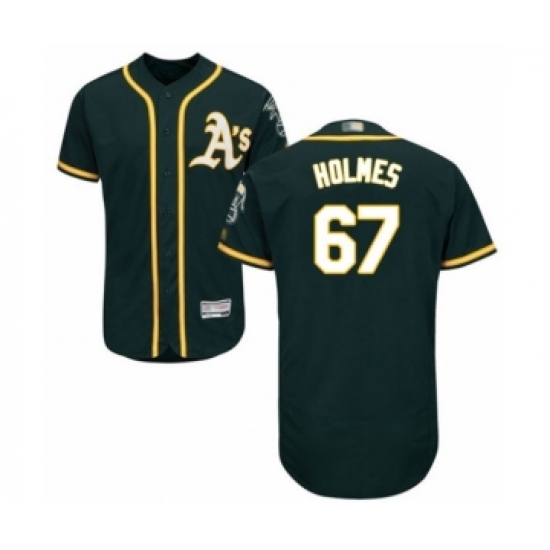 Men's Oakland Athletics #67 Grant Holmes Green Alternate Flex Base Authentic Collection Baseball Player Jersey - Ujersey