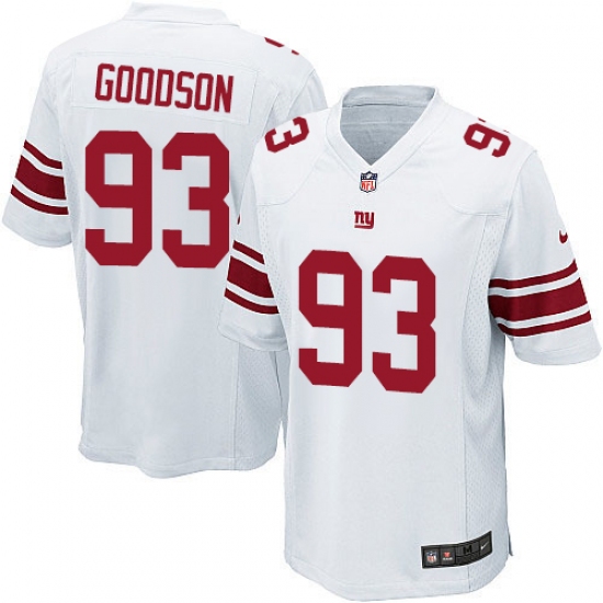 Men's Nike New York Giants #93 B.J. Goodson Game White NFL Jersey - Ujersey