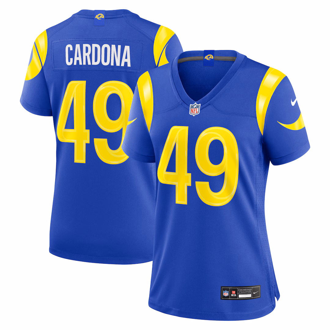 Women's Los Angeles Rams Joe Cardona Nike Royal Team Game Jersey - Ujersey