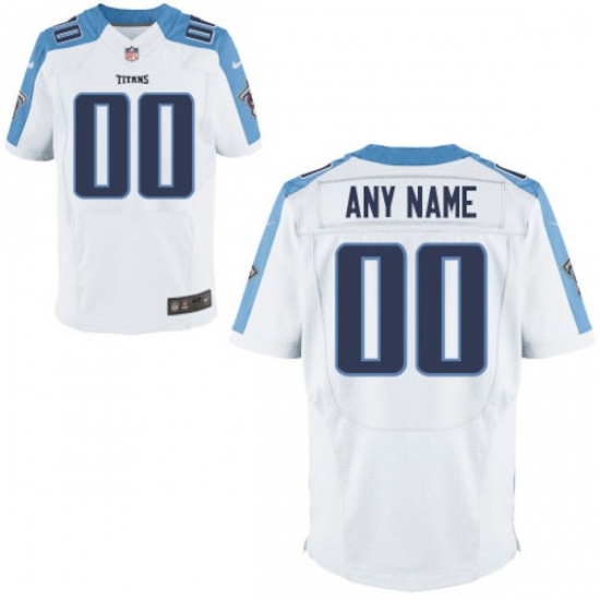 Mens Tennessee Titans Nike White Custom Elite Jersey - Ujersey