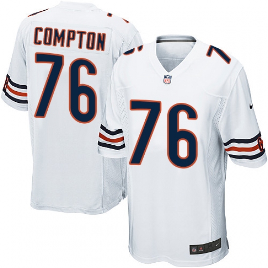 Men's Nike Chicago Bears #76 Tom Compton Game White NFL Jersey - Ujersey