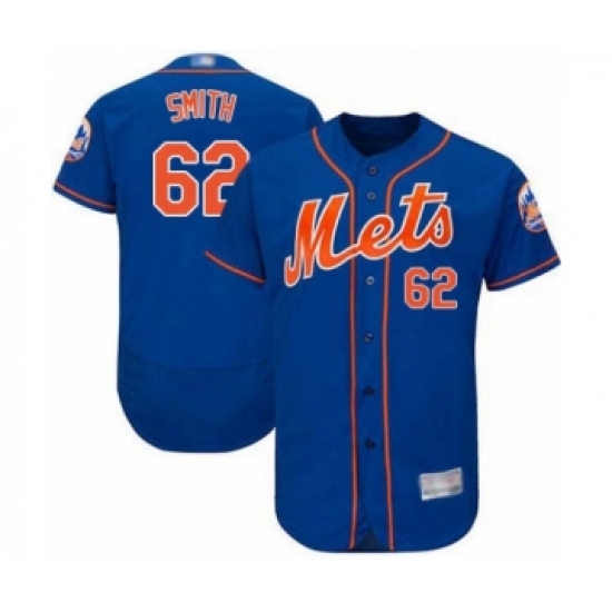 Men's New York Mets #62 Drew Smith Royal Blue Alternate Flex Base Authentic Collection Baseball Player Jersey - Ujersey