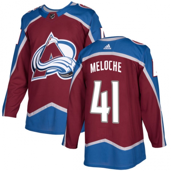 Youth Adidas Colorado Avalanche #41 Nicolas Meloche Authentic Burgundy Red Home NHL Jersey - Ujersey