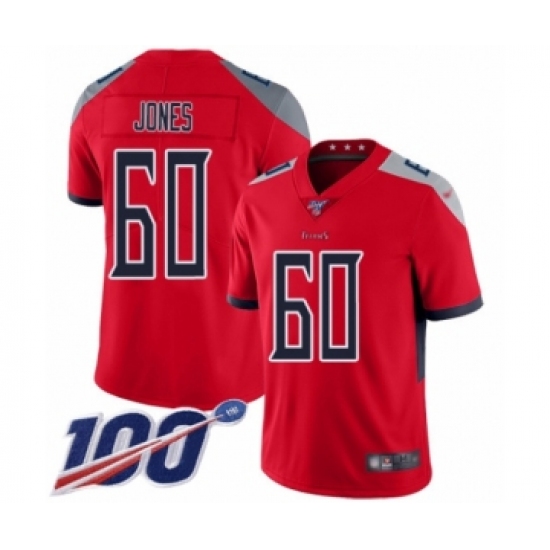 Youth Tennessee Titans #60 Ben Jones Limited Red Inverted Legend 100th Season Football Jersey - Ujersey