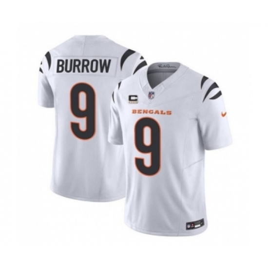 Men's Nike Cincinnati Bengals #9 Joe Burrow White 2023 F.U.S.E. 4-Star C Vapor Untouchable Limited Football Stitched Jersey - Ujersey