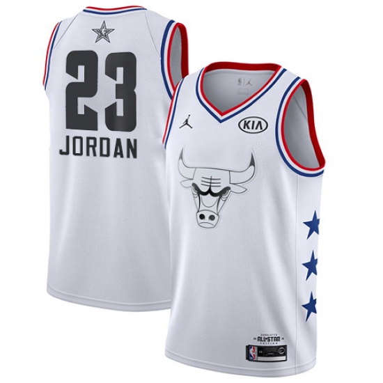 Youth Nike Chicago Bulls #23 Michael Jordan White Basketball Jordan Swingman 2019 All-Star Game Jersey - Ujersey