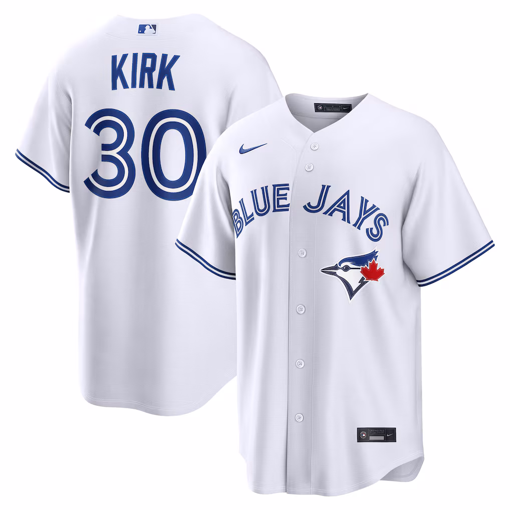 Men's Toronto Blue Jays Alejandro Kirk Nike White Home Replica Jersey - Ujersey