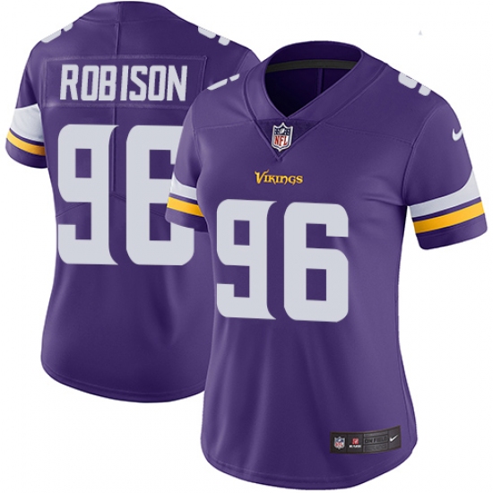 Women's Nike Minnesota Vikings #96 Brian Robison Purple Team Color Vapor Untouchable Limited Player NFL Jersey - Ujersey