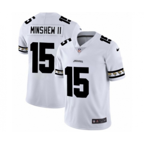 Men's Jacksonville Jaguars #15 Gardner Minshew II White Team Logo Cool Edition Jersey - Ujersey