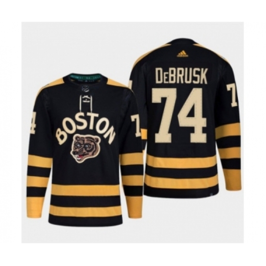 Men's Boston Bruins #74 Jake DeBrusk Black Classic Primegreen Stitched Jersey - Ujersey