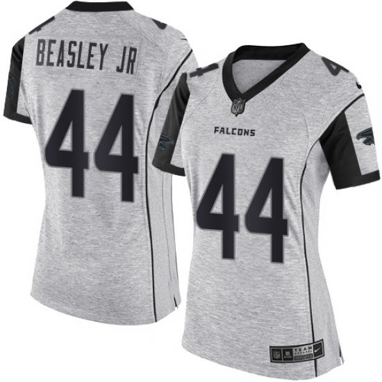 Women's Nike Atlanta Falcons #44 Vic Beasley Limited Gray Gridiron II NFL Jersey - Ujersey