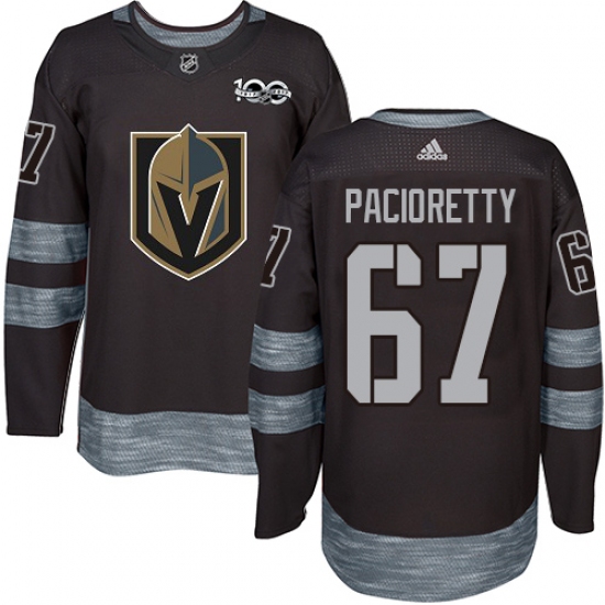 Men's Adidas Vegas Golden Knights #67 Max Pacioretty Authentic Black 1917-2017 100th Anniversary NHL Jersey