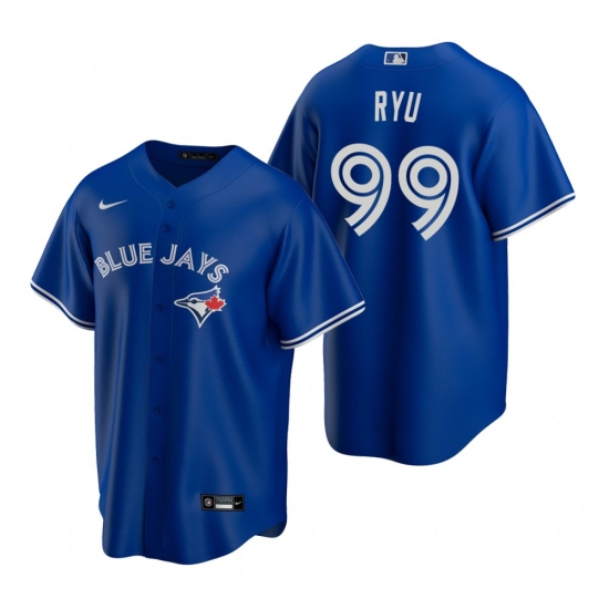 Men's Nike Toronto Blue Jays #99 Hyun-Jin Ryu Royal Alternate Stitched Baseball Jersey - Ujersey