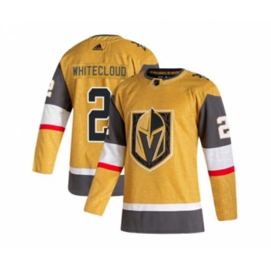 Men's Vegas Golden Knights #2 Zach Whitecloud Gold Stitched Jersey - Ujersey