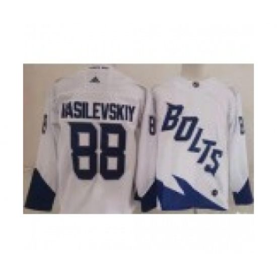 Men's Tampa Bay Lightning #88 Andrei Vasilevskiy White 2022 Stadium Series Authentic Jersey - Ujersey