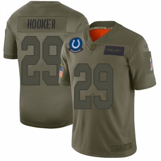 Men's Indianapolis Colts #29 Malik Hooker Limited Camo 2019 Salute to Service Football Jersey - Ujersey
