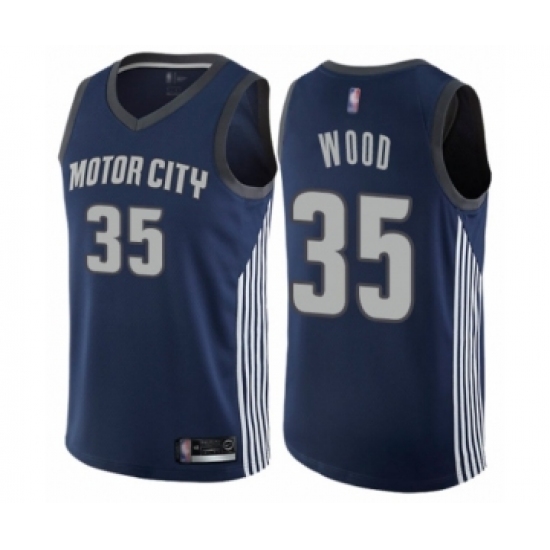 Women's Detroit Pistons #35 Christian Wood Swingman Navy Blue Basketball Jersey - City Edition - Ujersey