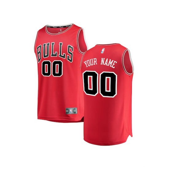 Youth Chicago Bulls Fanatics Branded Red Fast Break Custom Replica Jersey - Icon Edition - Ujersey