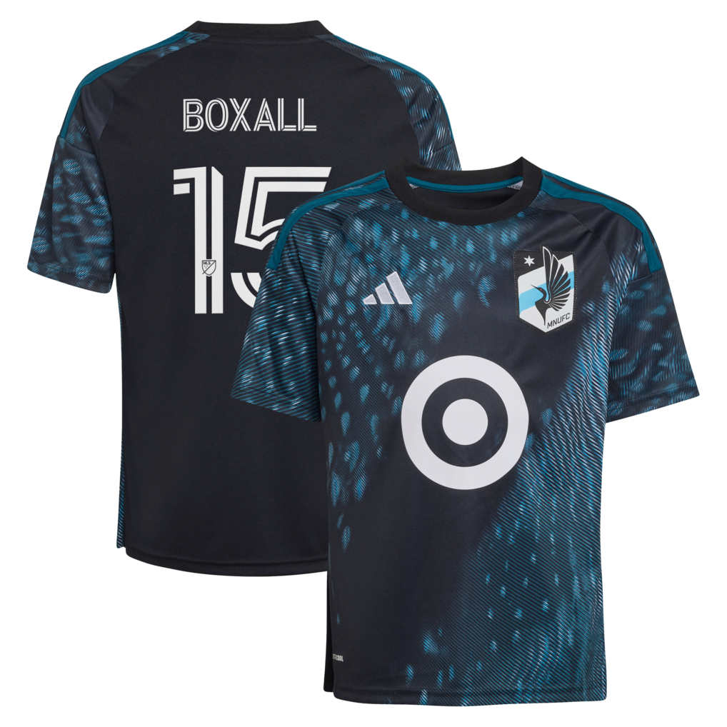 Youth Minnesota United FC Michael Boxall adidas Black 2026 The Decade Kit Replica Jersey - Ujersey