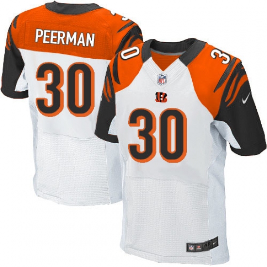 Men's Nike Cincinnati Bengals #30 Cedric Peerman Elite White NFL Jersey