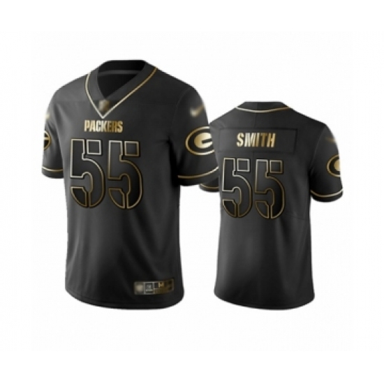 Men's Green Bay Packers #55 Za'Darius Smith Limited Black Golden Edition Limited Football Jersey - Ujersey
