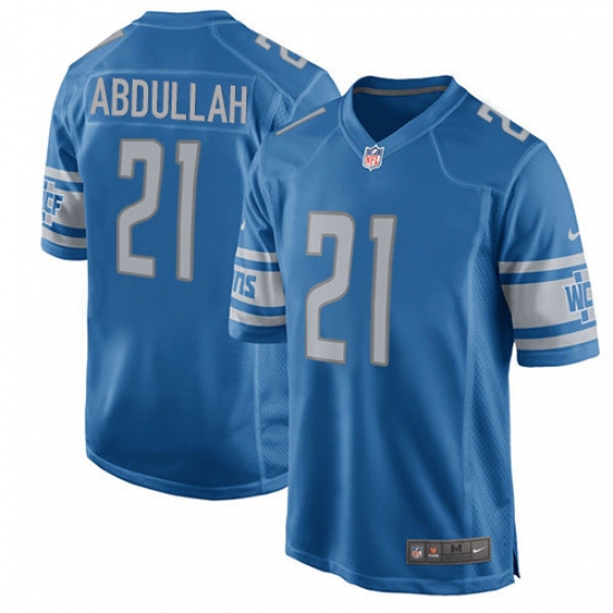 Men's Nike Detroit Lions #21 Ameer Abdullah Game Light Blue Team Color NFL Jersey - Ujersey