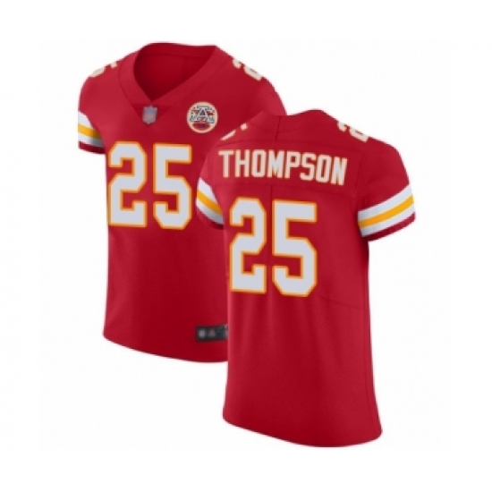 Men's Kansas City Chiefs #25 Darwin Thompson Red Team Color Vapor Untouchable Elite Player Football Jersey - Ujersey