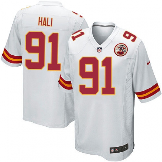 Men's Nike Kansas City Chiefs #91 Tamba Hali Game White NFL Jersey - Ujersey
