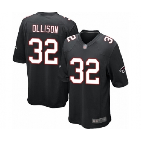 Men's Atlanta Falcons #32 Qadree Ollison Game Black Alternate Football Jersey - Ujersey
