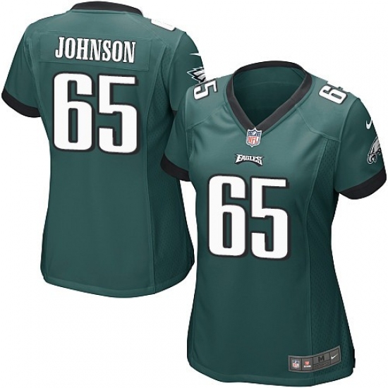 Women's Nike Philadelphia Eagles #65 Lane Johnson Game Midnight Green Team Color NFL Jersey - Ujersey