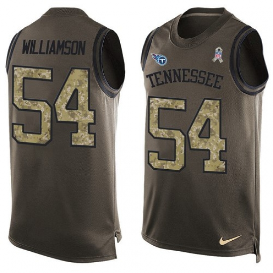 Men's Nike Tennessee Titans #54 Avery Williamson Limited Green Salute to Service Tank Top NFL Jersey - Ujersey