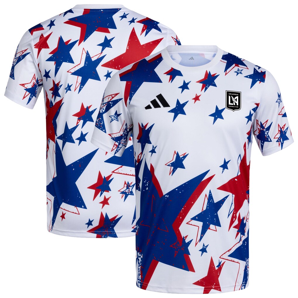 Men's LAFC adidas White 2026 Americana Pre-Match Jersey - Ujersey