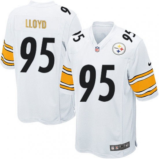 Men's Nike Pittsburgh Steelers #95 Greg Lloyd Game White NFL Jersey - Ujersey