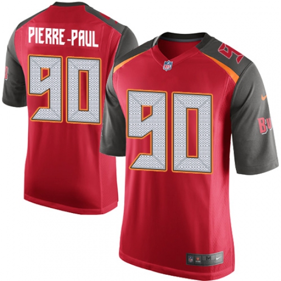 Men's Nike Tampa Bay Buccaneers #90 Jason Pierre-Paul Game Red Team Color NFL Jersey - Ujersey