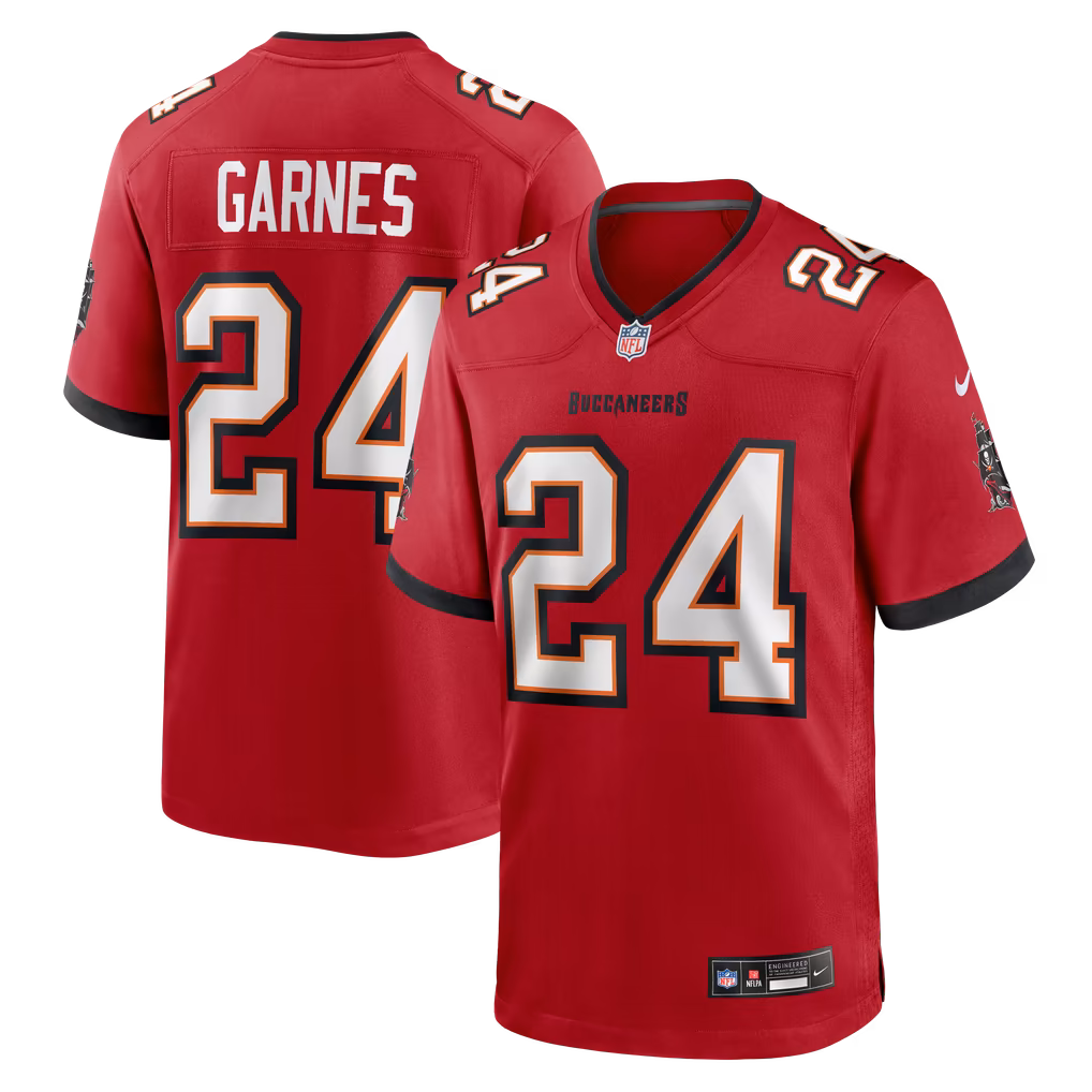 Men's Tampa Bay Buccaneers Ayden Garnes Nike Red Team Game Jersey