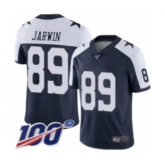 Youth Dallas Cowboys #89 Blake Jarwin Navy Blue Throwback Alternate Vapor Untouchable Limited Player 100th Season Football Jersey - Ujersey