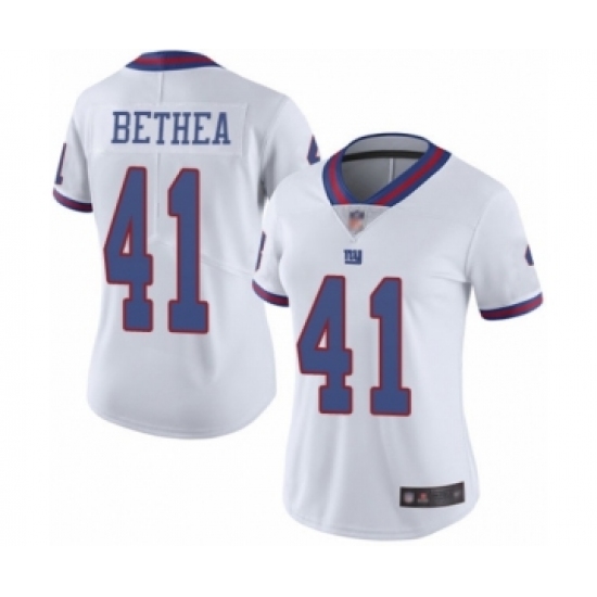 Women's New York Giants #41 Antoine Bethea Limited White Rush Vapor Untouchable Football Jersey - Ujersey