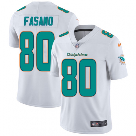 Youth Nike Miami Dolphins #80 Anthony Fasano Elite White NFL Jersey - Ujersey