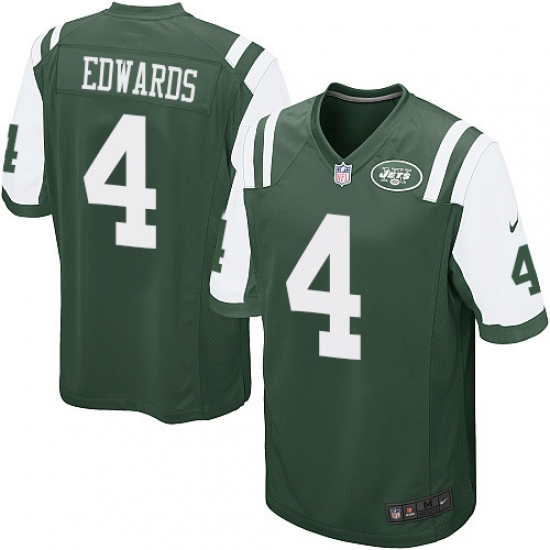Men's Nike New York Jets #4 Lac Edwards Game Green Team Color NFL Jersey - Ujersey