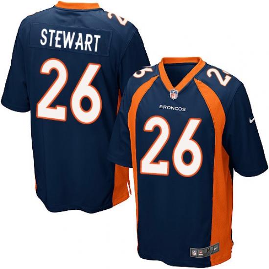 Men's Nike Denver Broncos #26 Darian Stewart Game Navy Blue Alternate NFL Jersey - Ujersey