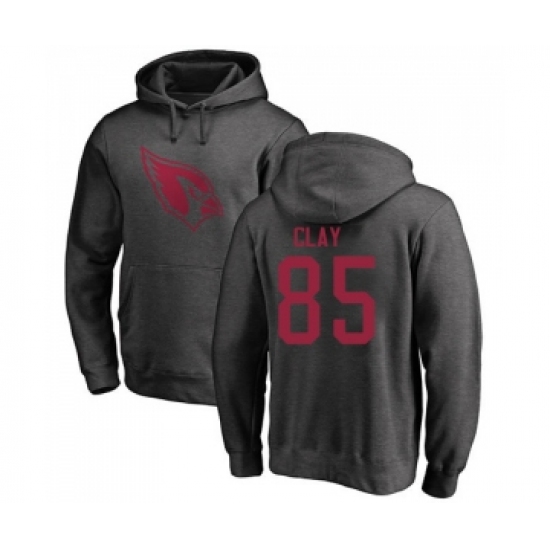 Football Arizona Cardinals #85 Charles Clay Ash One Color Pullover Hoodie
