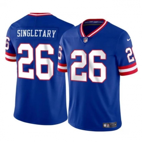 Men's New York Giants #26 Devin Singletary Royal Throwback Vapor Untouchable Limited Football Stitched Jersey - Ujersey